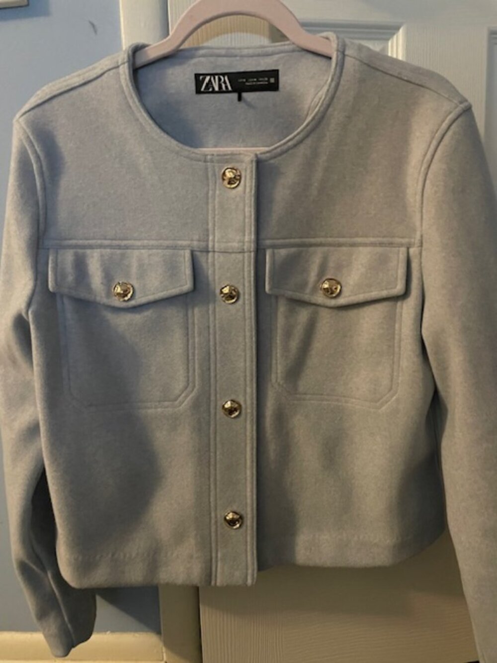 Dusty Blue Zara Jacket Size M